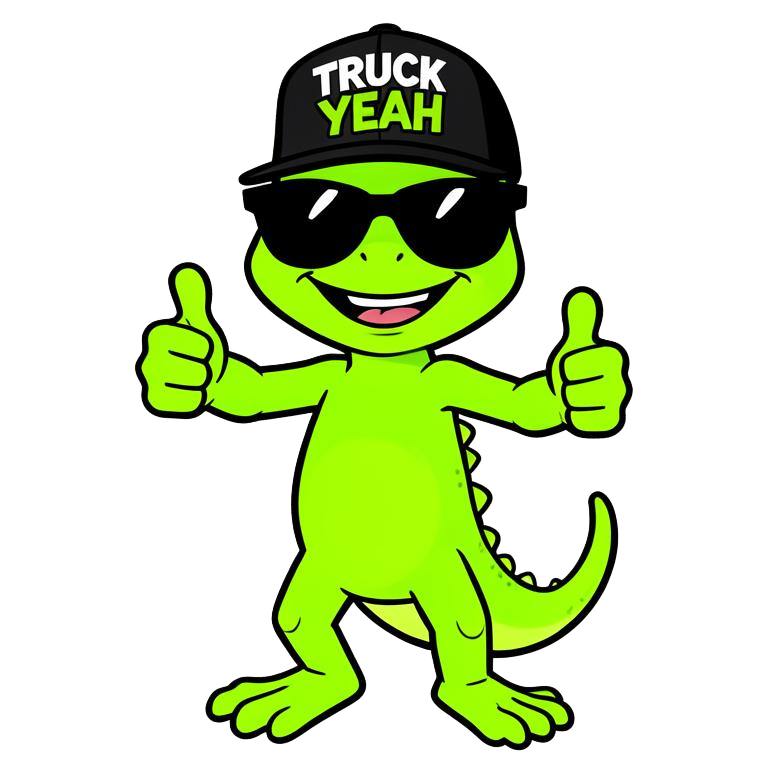 Confident Truck Yeah gecko giving a thumbs up